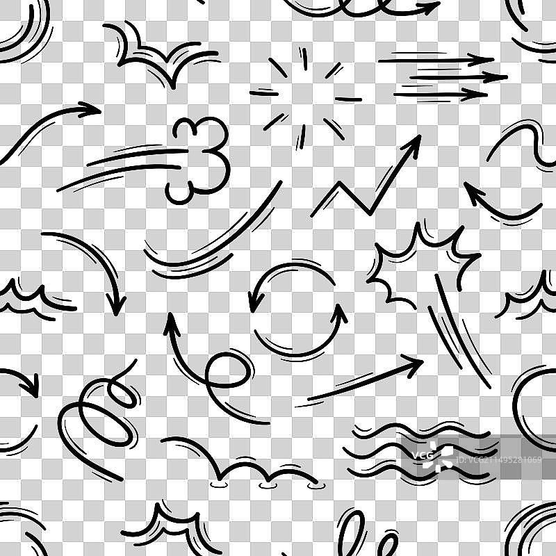 动感线条无缝图案图片素材