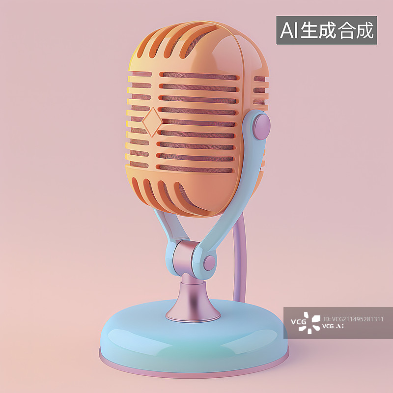 【AI数字艺术】粉红色背景下的安全摄像机特写镜头图片素材