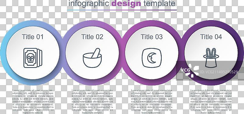 线条塔罗牌、巫婆大锅和月亮图片素材