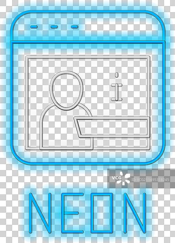发光的霓虹灯线条信息图标图片素材