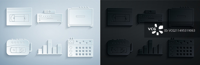 音乐均衡器吉他放大器磁带播放器图片素材