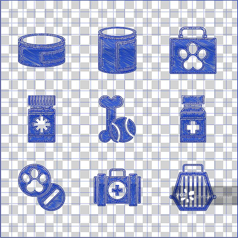 宠物玩具骨头橡胶球急救箱图片素材