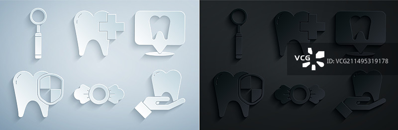 糖果牙科诊所位置保护牙齿图案图片素材