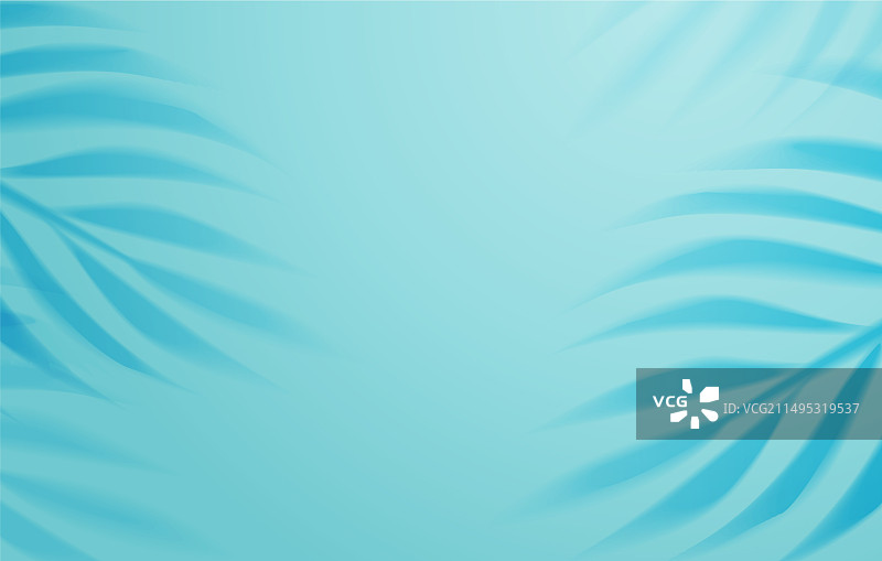 墙上棕榈叶阴影叠加图片素材