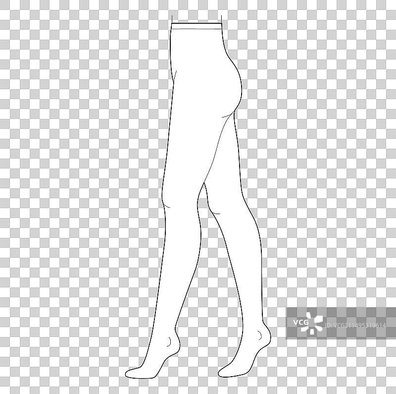 高腰时尚连裤袜美腿图片素材