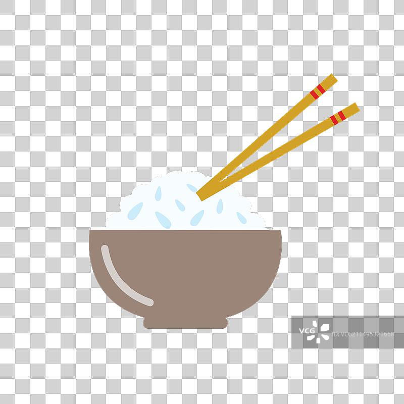 带筷子的米饭碗图片素材