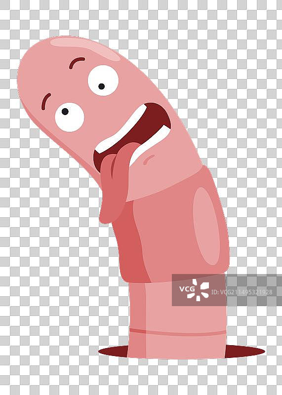 有趣的粉色蠕虫图片素材