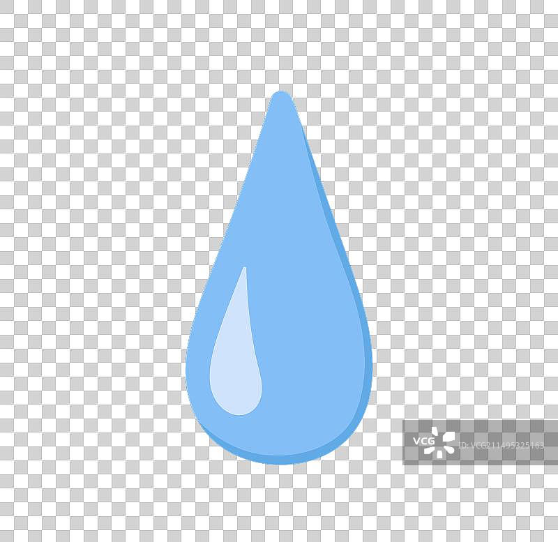 干净的水滴落下的蓝色水滴图片素材