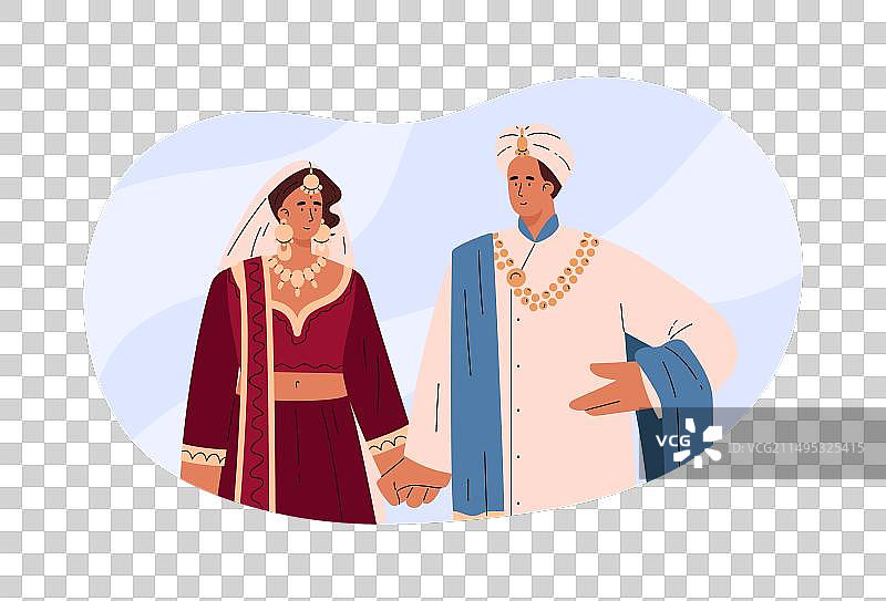 传统印度婚礼服饰图片素材