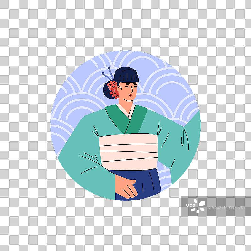 身穿日式和服的女人图片素材