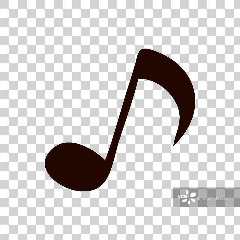 扁平设计的音乐符号图标图片素材