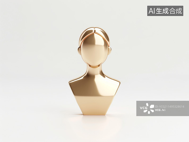 【AI数字艺术】女人标志3D元素插画图片素材