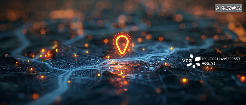 【AI数字艺术】地图位置信息3D图标图片素材
