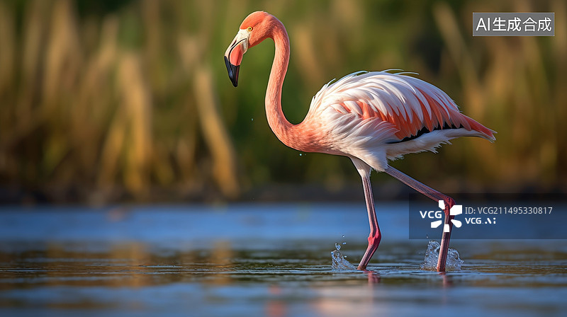 【AI数字艺术】火烈鸟素材元素图片素材