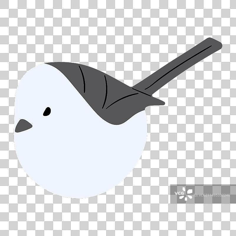 单只长尾山雀图片素材