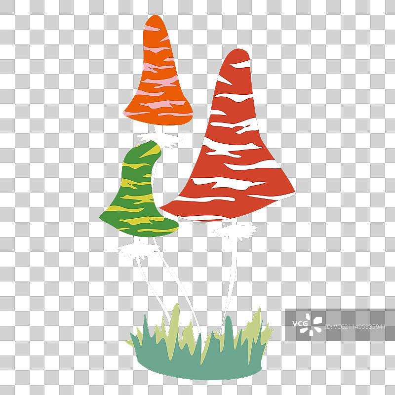 卡通蘑菇梦幻背景图片素材