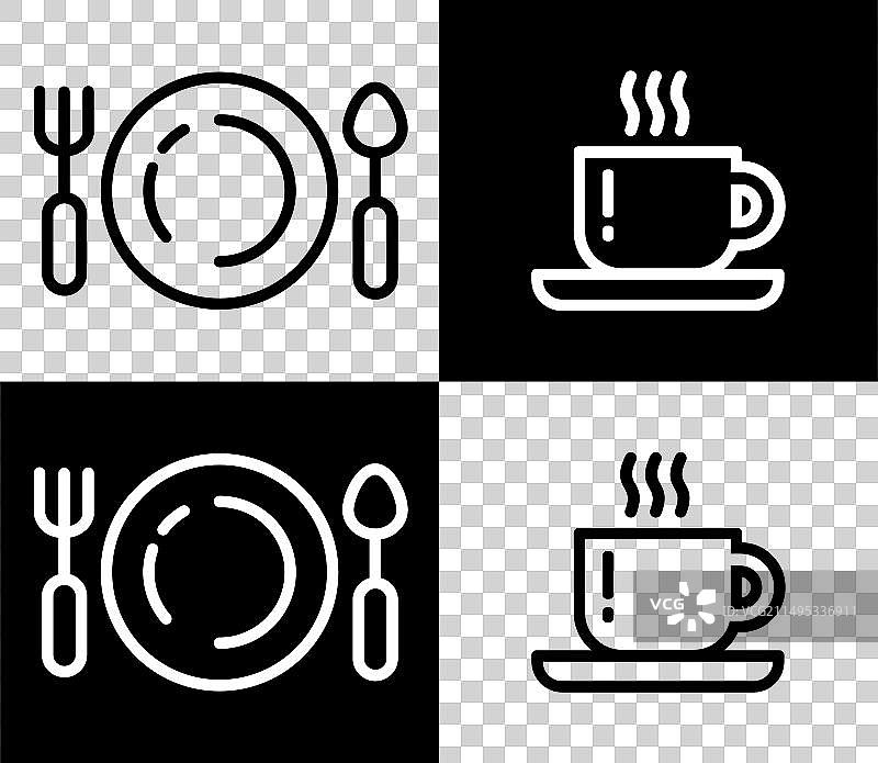 标志餐具套装图片素材