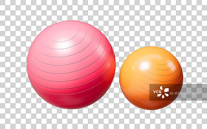 卡通瑜伽球模型3D渲染图片素材