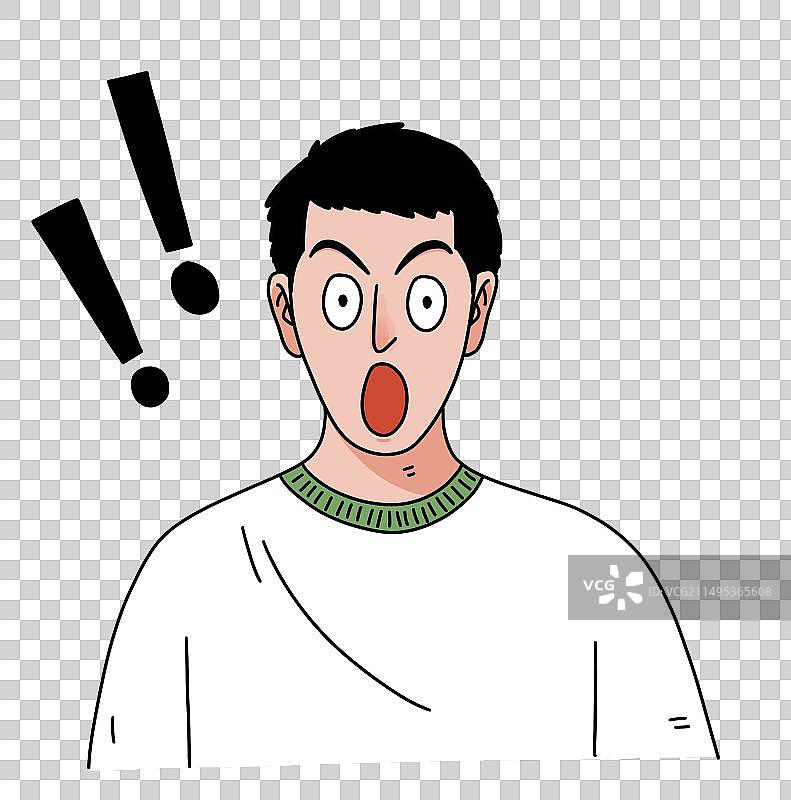 表情很吃惊的男生图片素材