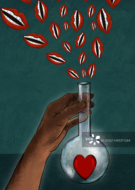 试管，大手，瓶子，嘴，爱心图片素材