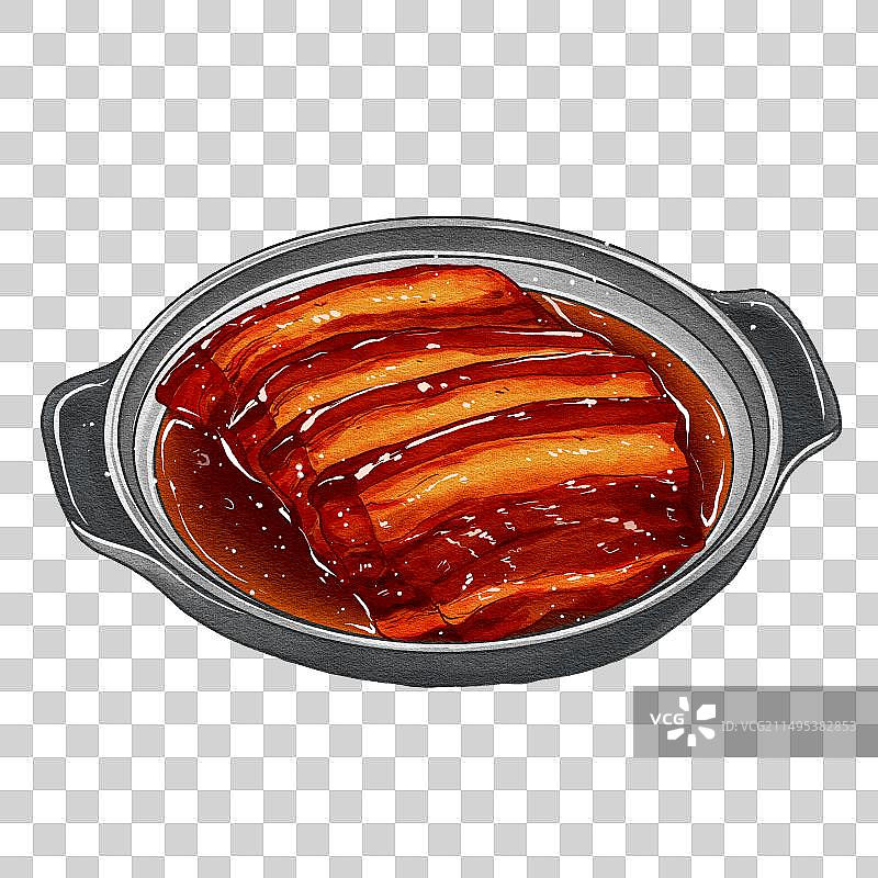中国传统美食-鲁菜把子肉图片素材