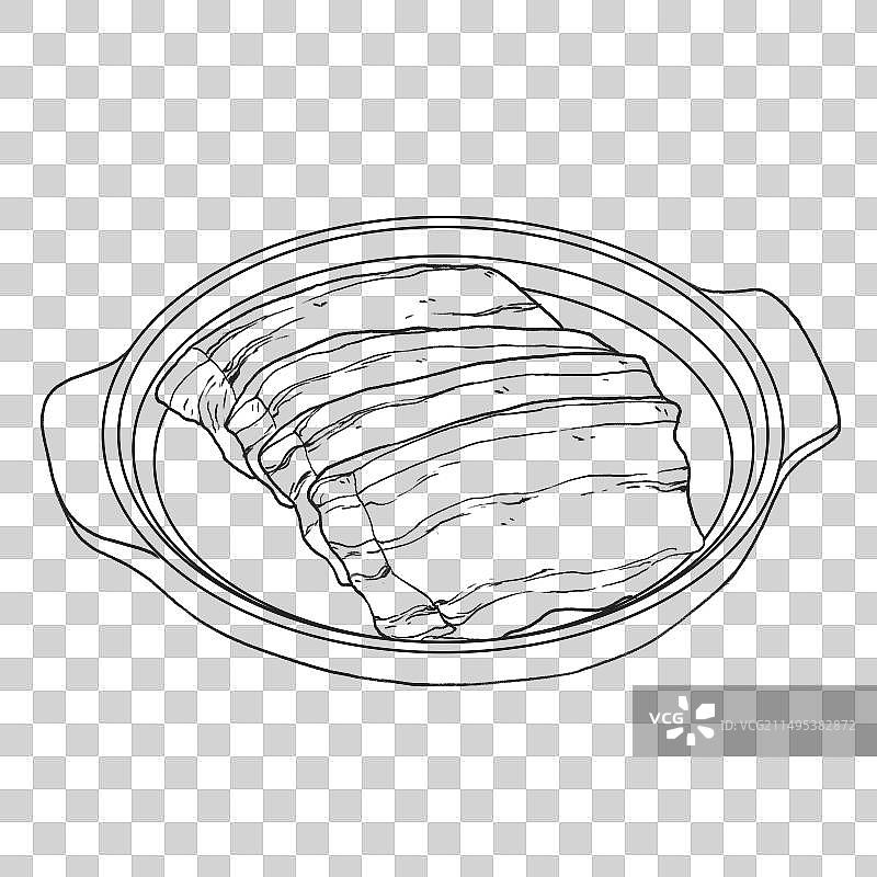 中国传统美食-鲁菜把子肉图片素材