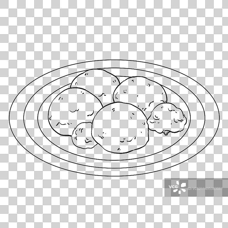 中国传统美食-鲁菜四喜丸子图片素材