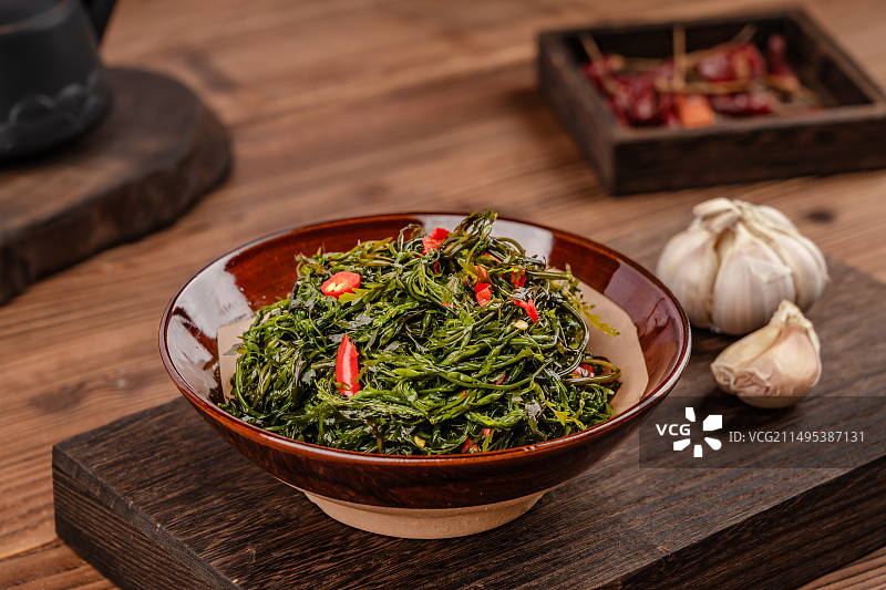 凉拌马尾藻，鞭炮笋，海草图片素材