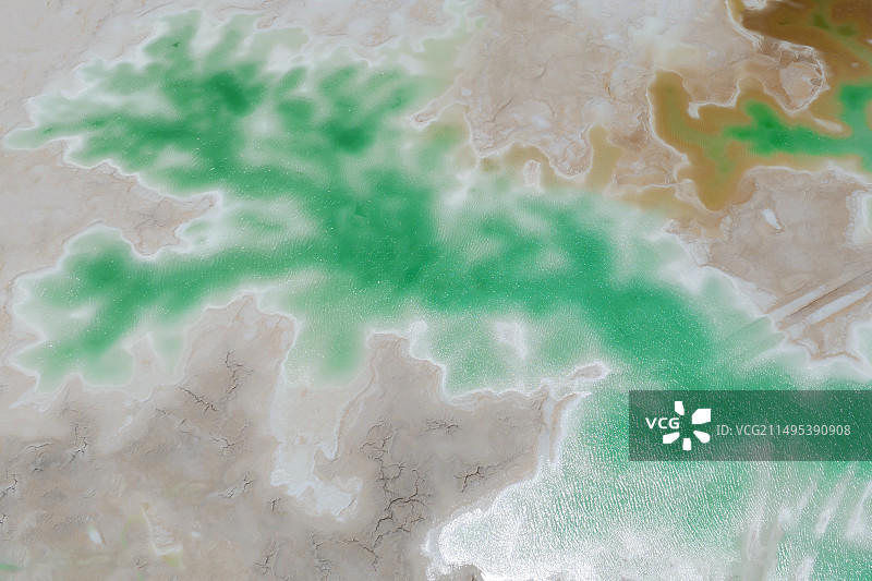 青海大柴旦翡翠湖图片素材