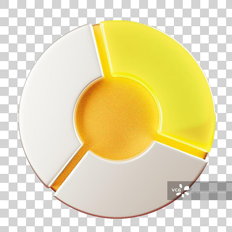 3D渲染饼状数据图形元素图片素材