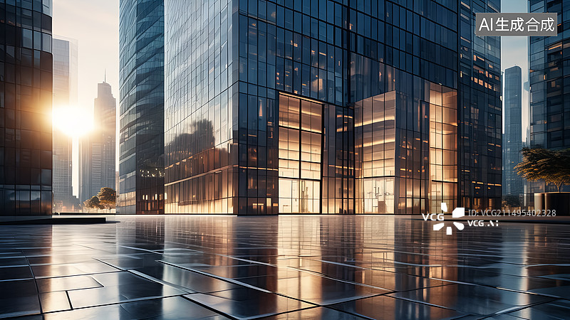【AI数字艺术】城市商业建筑图片素材