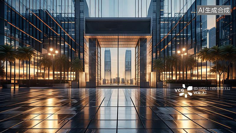 【AI数字艺术】城市商业建筑图片素材