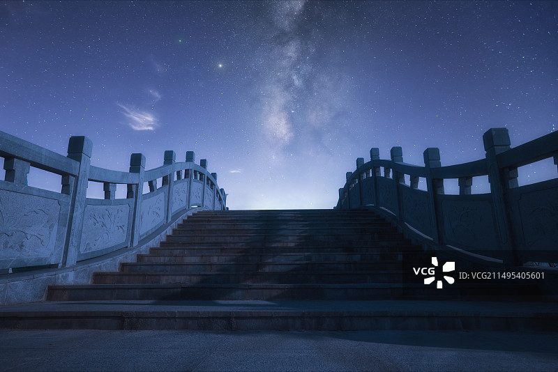 小桥银河图片素材