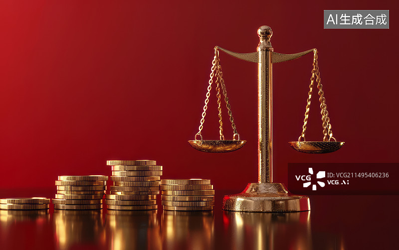 【AI数字艺术】公正的股票证券与金融关系背景图片素材