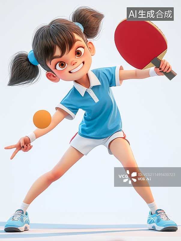 【AI数字艺术】女兵乒球运动图片素材