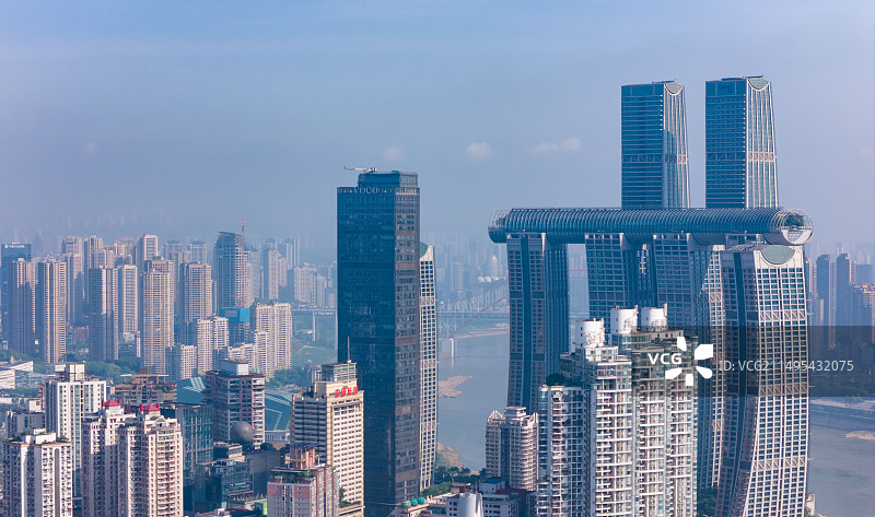 重庆城市风光天际线风景摩天大楼图片素材