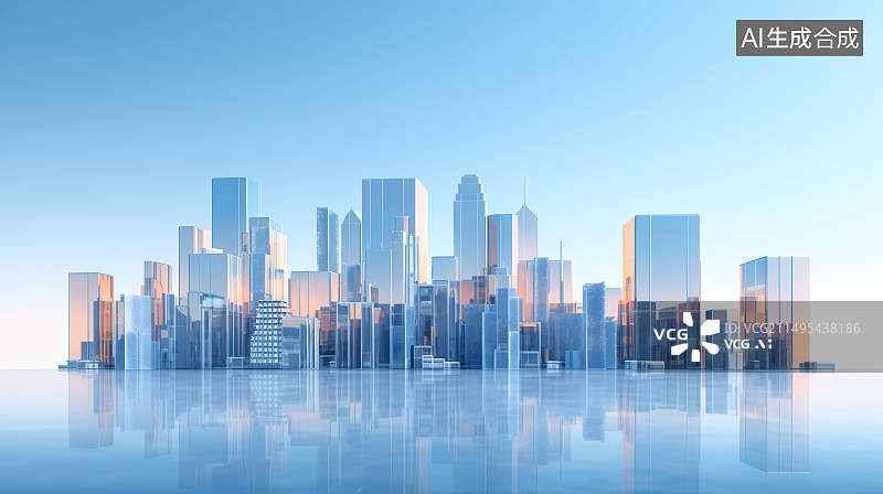 【AI数字艺术】城市建筑 科技感 抽象概念图片素材