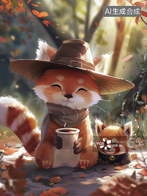 【AI数字艺术】万圣节期间戴帽子的可爱男孩的画像图片素材