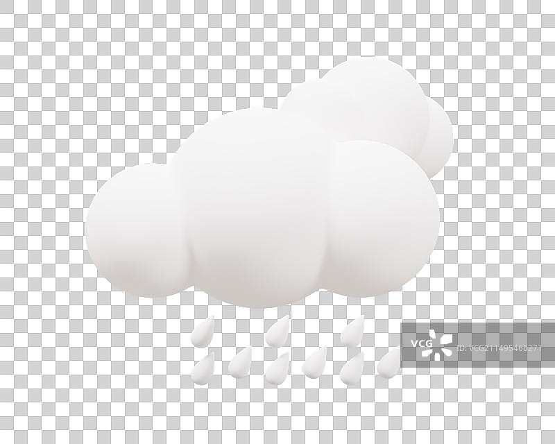 卡通天气预报概念3D元素插画图片素材