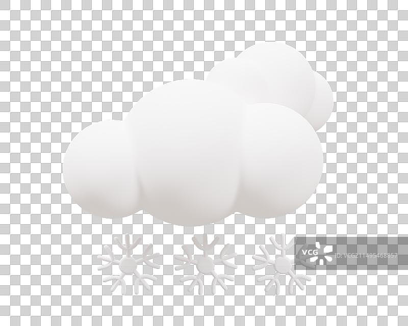 卡通天气预报概念3D元素插画图片素材