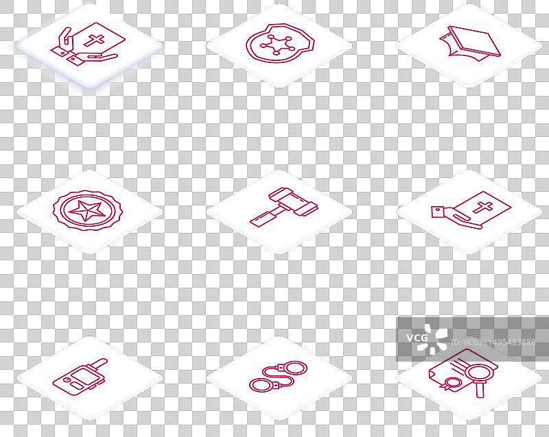 圣经警察徽章宣誓线条素材图片素材