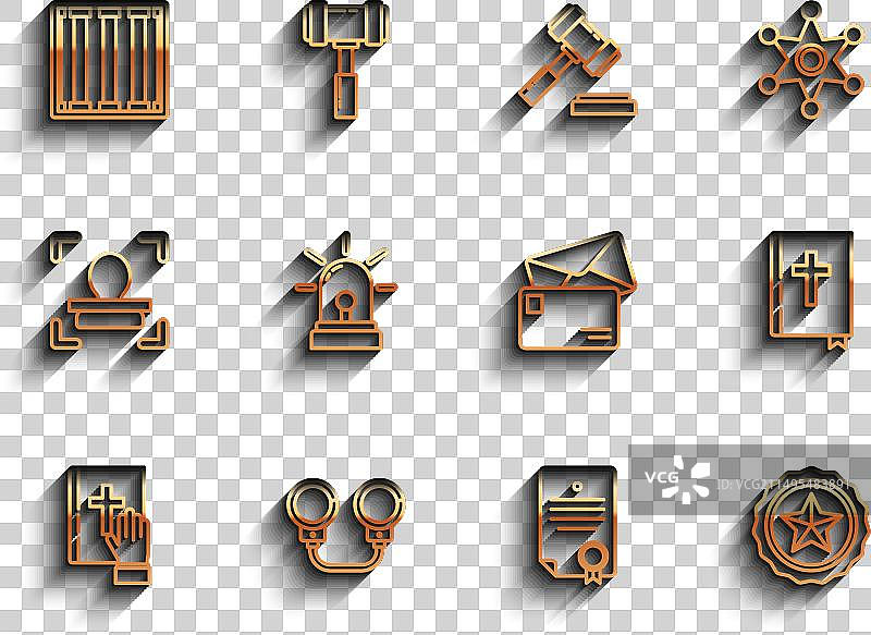 《圣经》誓言、手铐和监狱图片素材