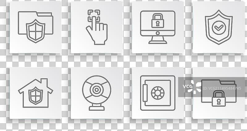 带指纹的房屋保护图片素材