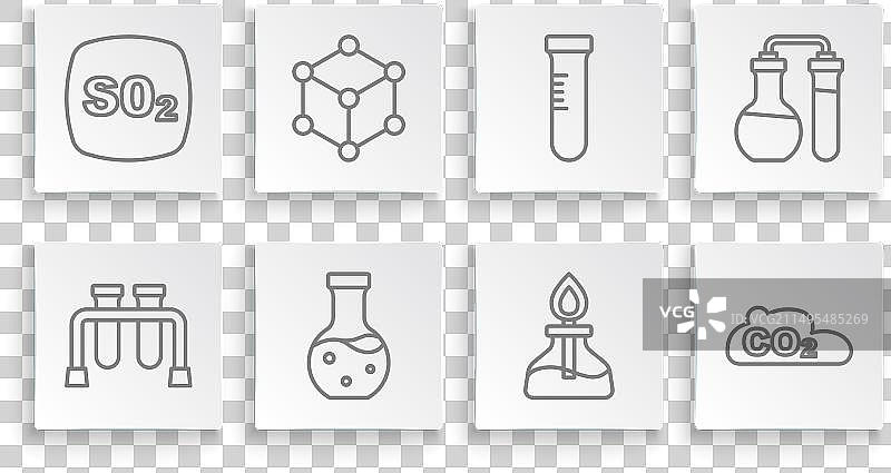 试管、分子与酒精图片素材