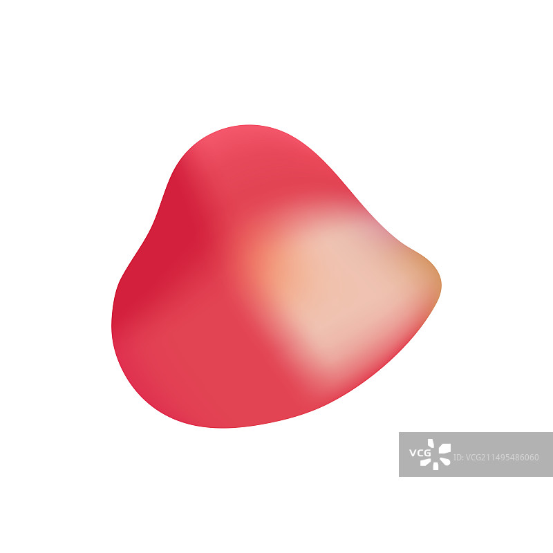 白色背景上的红色逼真玫瑰花瓣图片素材