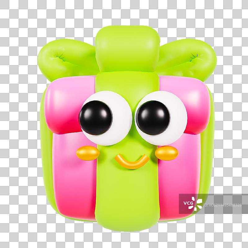 3D立体可爱膨胀风情人节520粉色礼盒元素图片素材