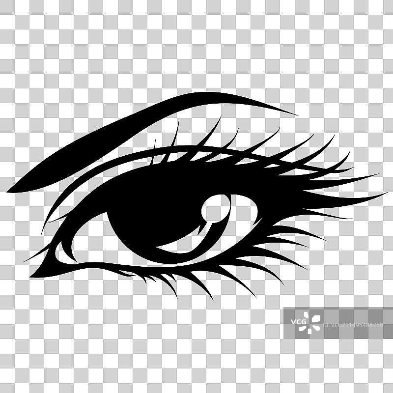 女性眼睛的黑白照片图片素材