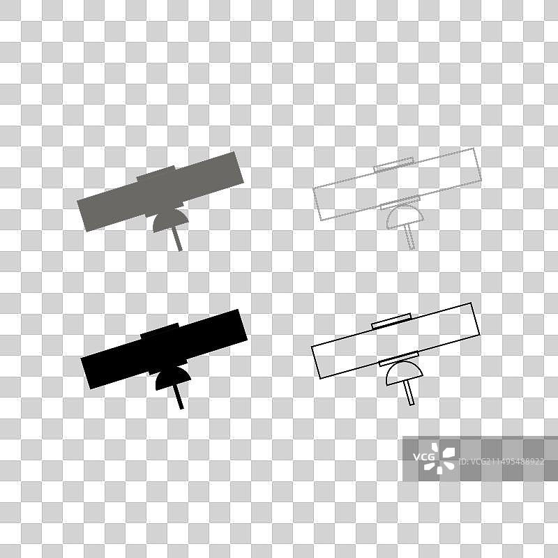 卫星轮廓全球网络图片素材