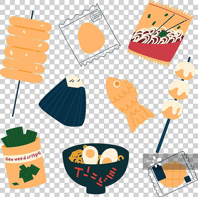 亚洲街头小吃图片素材