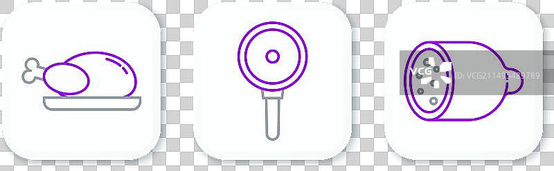 萨拉米香肠、烤火鸡或鸡肉图片素材